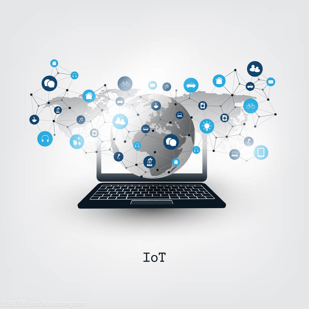 物聯(lián)網(wǎng)、云計(jì)算與圖標(biāo)-數(shù)字網(wǎng)絡(luò)連接技術(shù) 互聯(lián)網(wǎng)時(shí)代的設(shè)計(jì)概念